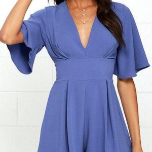 Periwinkle Romper - WORN ONCE